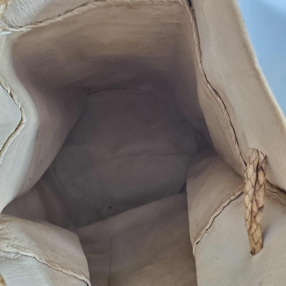 Vintage Snakeskin 1970s Brown Drawstring  Satchel Crossbody Handbag - Picture 10 of 10